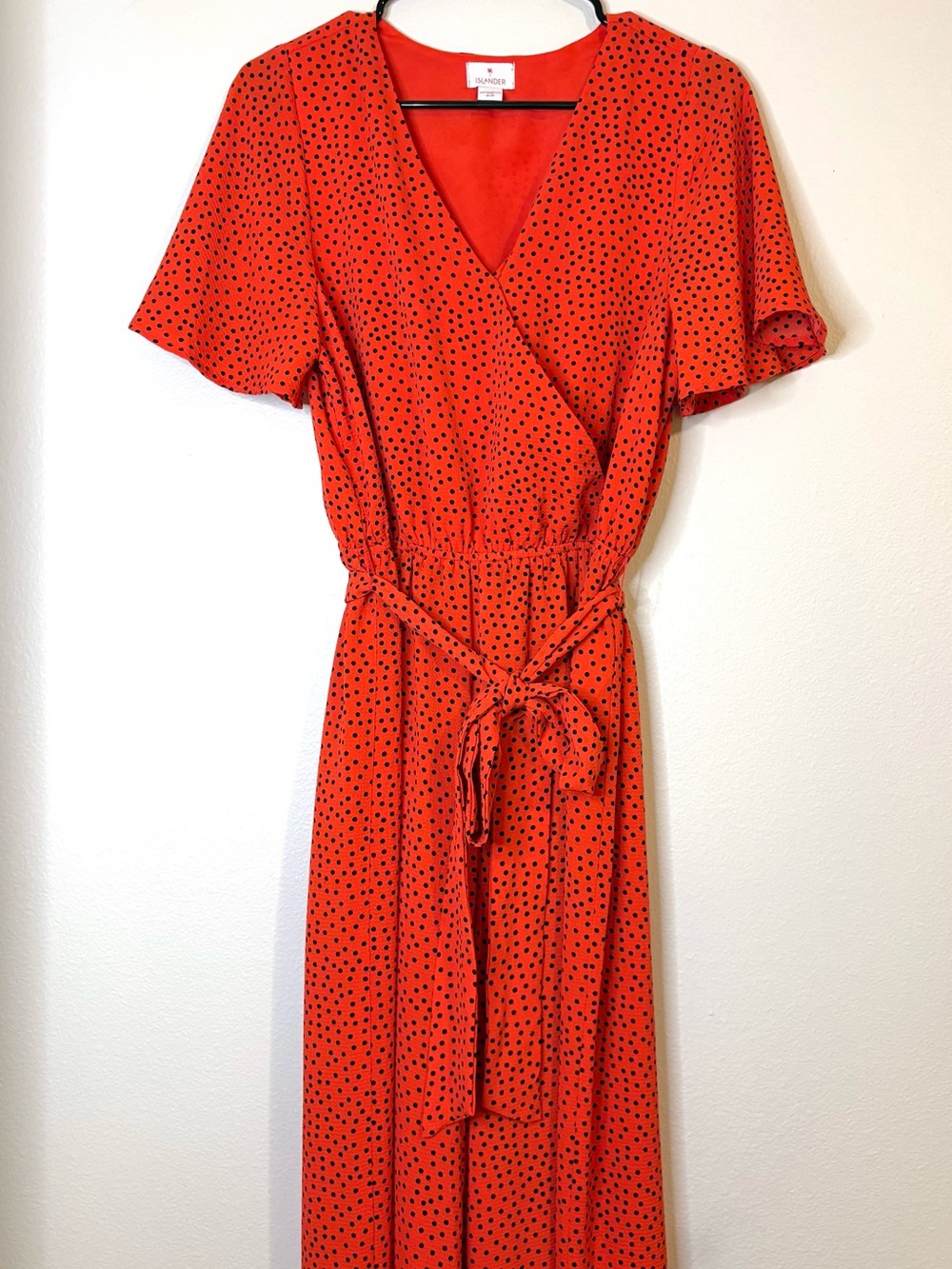 Islander Red Orange Polka Dot Jumpsuit